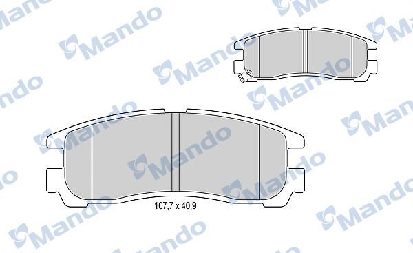 Mando MBF015707 Гальмівні колодки задні, комплект MBF015707: Купити в Україні - Добра ціна на EXIST.UA!