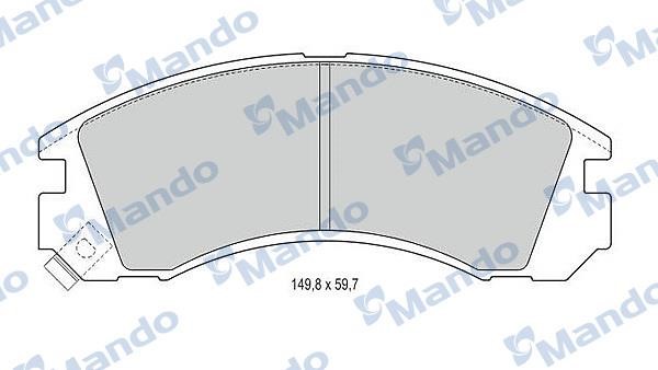 Mando MBF015708 Гальмівні колодки передні, комплект MBF015708: Купити в Україні - Добра ціна на EXIST.UA!