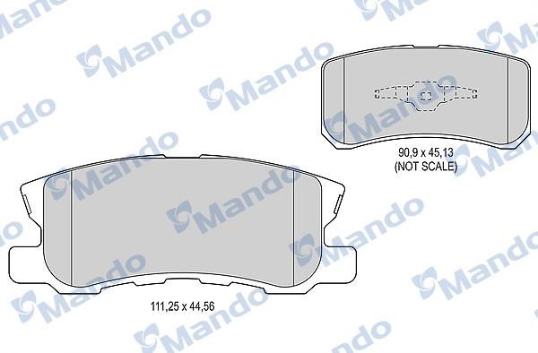 Mando MBF015717 Гальмівні колодки задні, комплект MBF015717: Купити в Україні - Добра ціна на EXIST.UA!