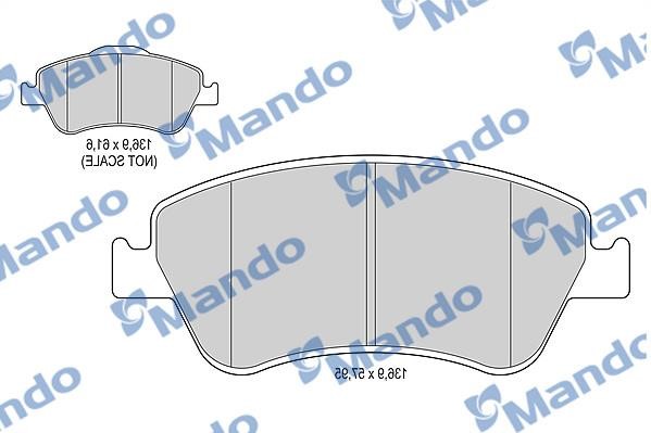 Mando MBF015885 Гальмівні колодки передні, комплект MBF015885: Купити в Україні - Добра ціна на EXIST.UA!