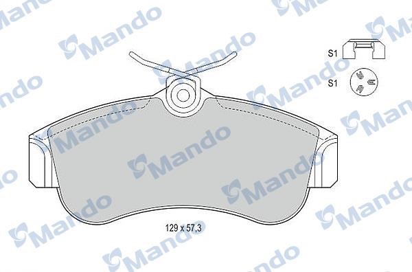 Mando MBF015726 Гальмівні колодки передні, комплект MBF015726: Купити в Україні - Добра ціна на EXIST.UA!