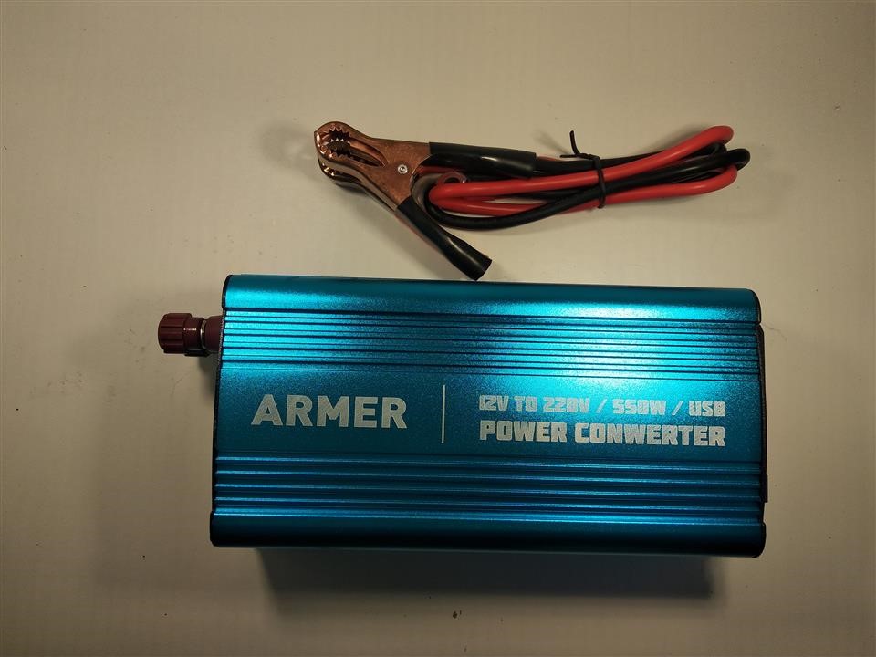 Armer ARM-PI600 Преобразователь напряжения Armer 12V/220V, 550W, USB ARMPI600: Купить в Украине - Отличная цена на EXIST.UA!