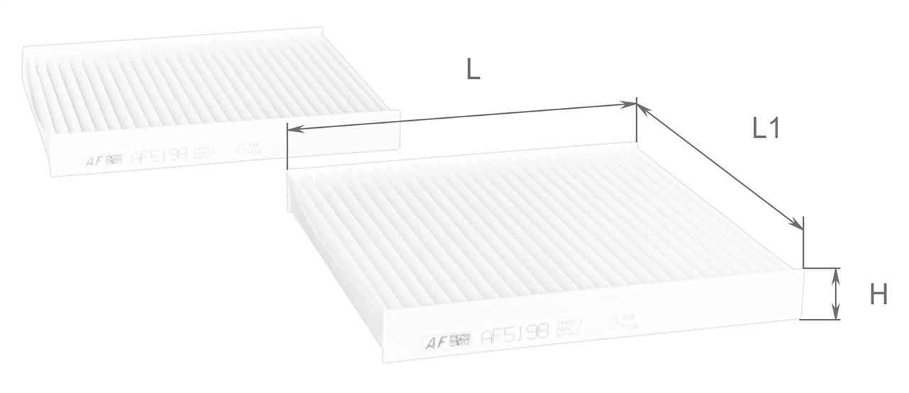 Alpha Filter AF 5198 Фільтр салону AF5198: Приваблива ціна - Купити в Україні на EXIST.UA! AF5198 Alpha Filter Фільтр салону