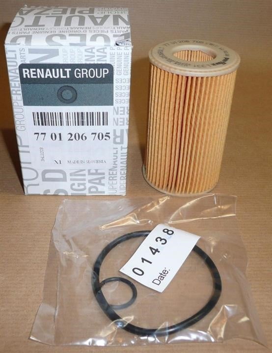 Renault 77 01 206 705 Фільтр масляний 7701206705: Купити в Україні - Добра ціна на EXIST.UA!