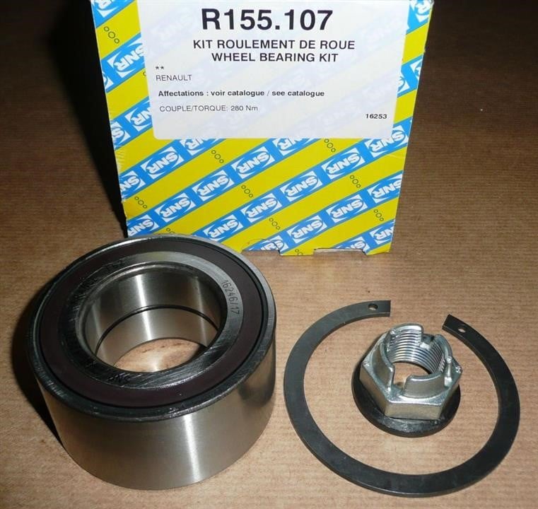 R155107 SNR Подшипник передней ступицы колеса, комплект