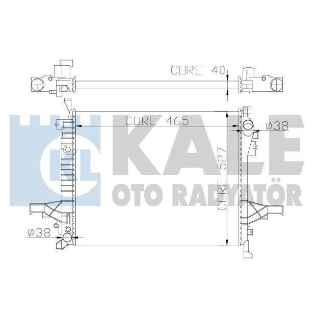 Kale Oto Radiator 375200 Радіатор охолодження двигуна 375200: Приваблива ціна - Купити в Україні на EXIST.UA!