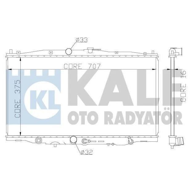 Kale Oto Radiator 384100 Радіатор охолодження двигуна 384100: Купити в Україні - Добра ціна на EXIST.UA!