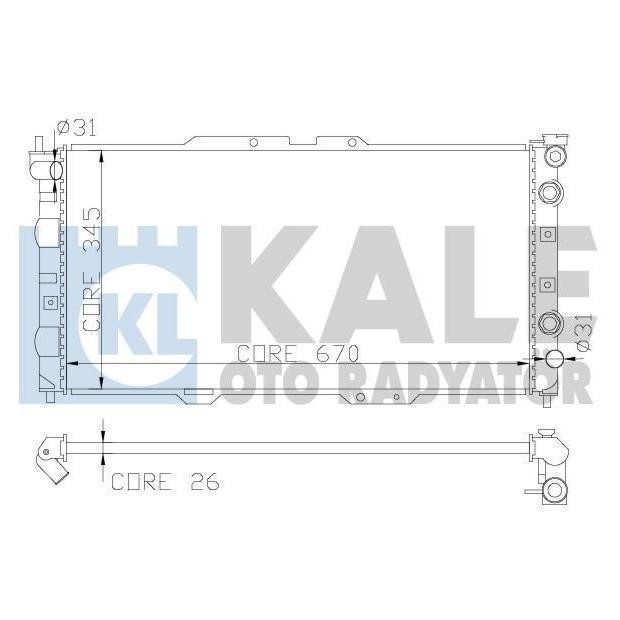 Kale Oto Radiator 342015 Радіатор охолодження двигуна 342015: Приваблива ціна - Купити в Україні на EXIST.UA!