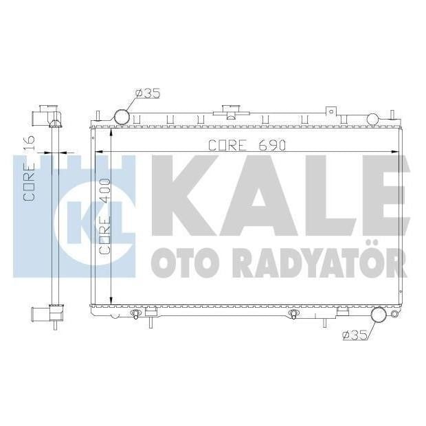 Kale Oto Radiator 342045 Радіатор охолодження двигуна 342045: Приваблива ціна - Купити в Україні на EXIST.UA!
