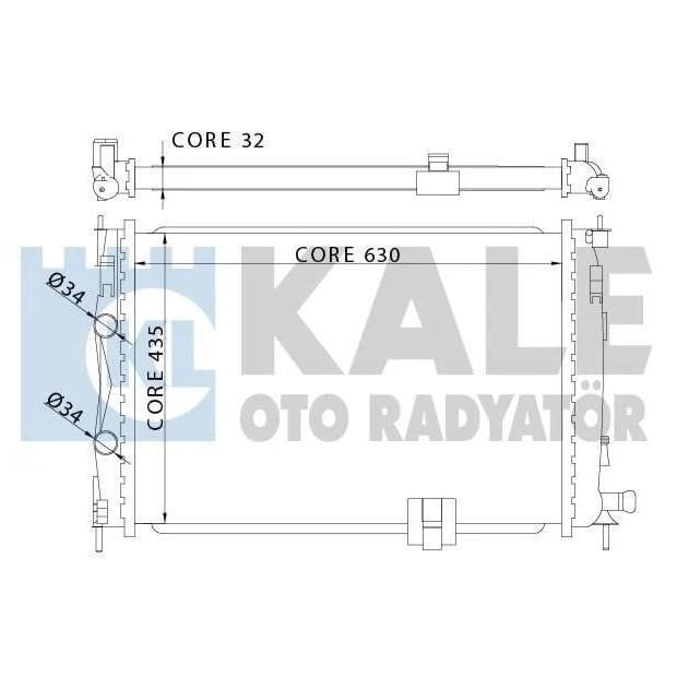Kale Oto Radiator 342060 Радіатор охолодження двигуна 342060: Купити в Україні - Добра ціна на EXIST.UA!