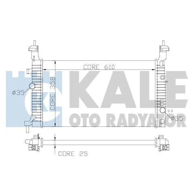 Kale Oto Radiator 342065 Радіатор охолодження двигуна 342065: Купити в Україні - Добра ціна на EXIST.UA!