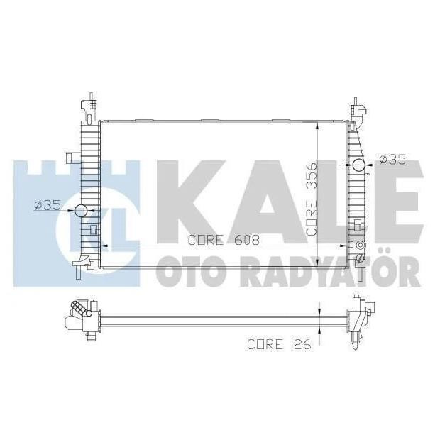 Kale Oto Radiator 342070 Радіатор охолодження двигуна 342070: Купити в Україні - Добра ціна на EXIST.UA!