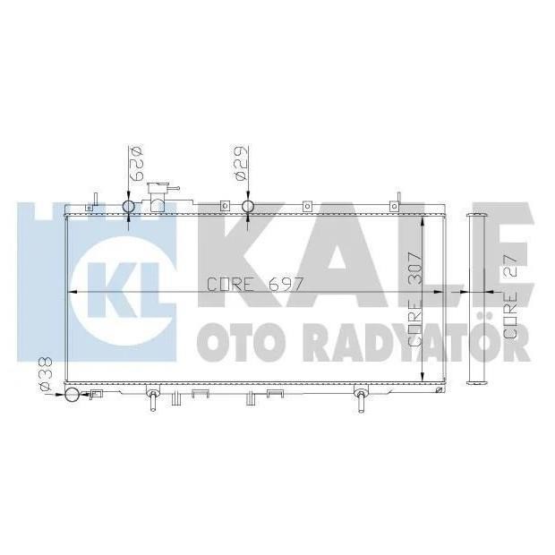 Kale Oto Radiator 342115 Радіатор охолодження двигуна 342115: Купити в Україні - Добра ціна на EXIST.UA!