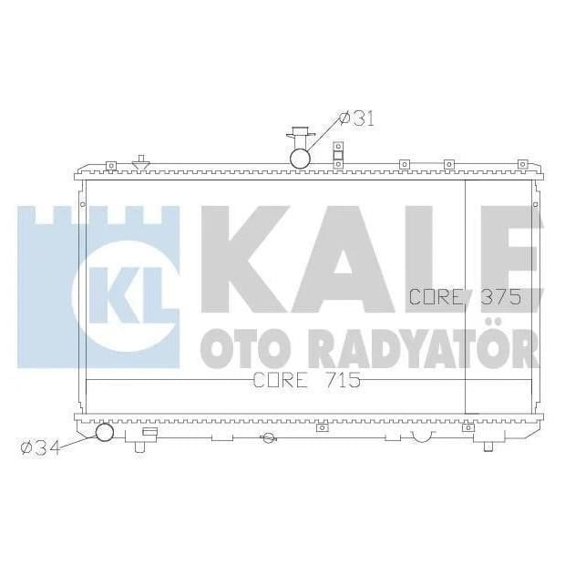 Kale Oto Radiator 342125 Радіатор охолодження двигуна 342125: Приваблива ціна - Купити в Україні на EXIST.UA!