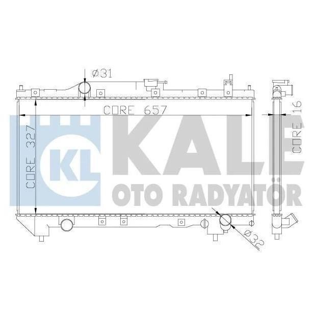Kale Oto Radiator 342130 Радіатор охолодження двигуна 342130: Купити в Україні - Добра ціна на EXIST.UA!