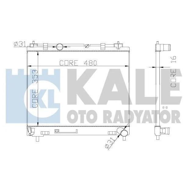 Kale Oto Radiator 342140 Радіатор охолодження двигуна 342140: Купити в Україні - Добра ціна на EXIST.UA!