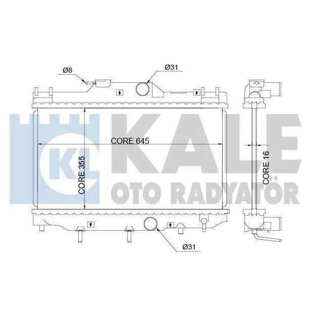 Kale Oto Radiator 342170 Радіатор охолодження двигуна 342170: Приваблива ціна - Купити в Україні на EXIST.UA!