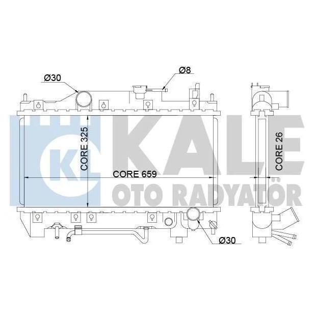 Kale Oto Radiator 342190 Радіатор охолодження двигуна 342190: Купити в Україні - Добра ціна на EXIST.UA!