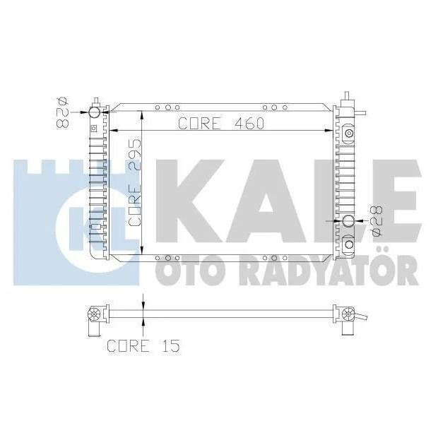 Kale Oto Radiator 342260 Радіатор охолодження двигуна 342260: Приваблива ціна - Купити в Україні на EXIST.UA!