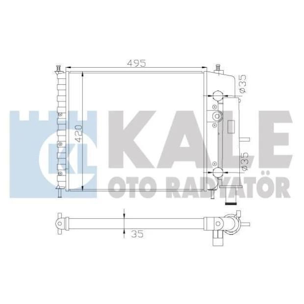 Kale Oto Radiator 342270 Радіатор охолодження двигуна 342270: Купити в Україні - Добра ціна на EXIST.UA!