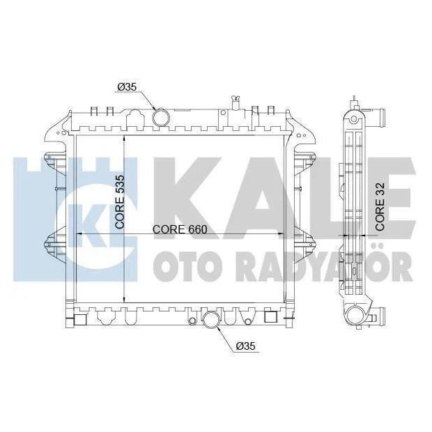 Kale Oto Radiator 342335 Радіатор охолодження двигуна 342335: Приваблива ціна - Купити в Україні на EXIST.UA!