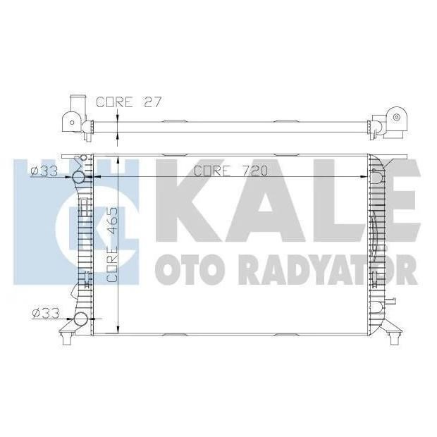 Kale Oto Radiator 342340 Радіатор охолодження двигуна 342340: Купити в Україні - Добра ціна на EXIST.UA!