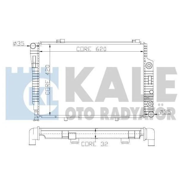 Kale Oto Radiator 360300 Радіатор охолодження двигуна 360300: Купити в Україні - Добра ціна на EXIST.UA!