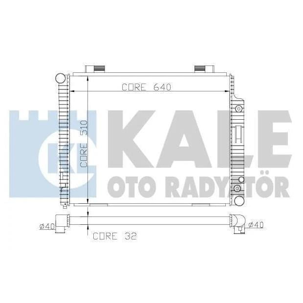Kale Oto Radiator 360500 Радіатор охолодження двигуна 360500: Купити в Україні - Добра ціна на EXIST.UA!
