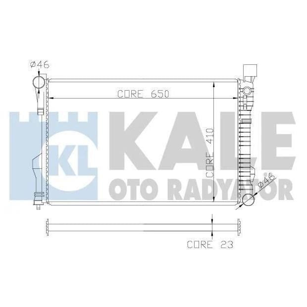 Kale Oto Radiator 360600 Радіатор охолодження двигуна 360600: Приваблива ціна - Купити в Україні на EXIST.UA!