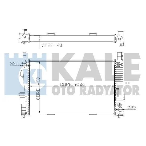 Kale Oto Radiator 361700 Радіатор охолодження двигуна 361700: Купити в Україні - Добра ціна на EXIST.UA!
