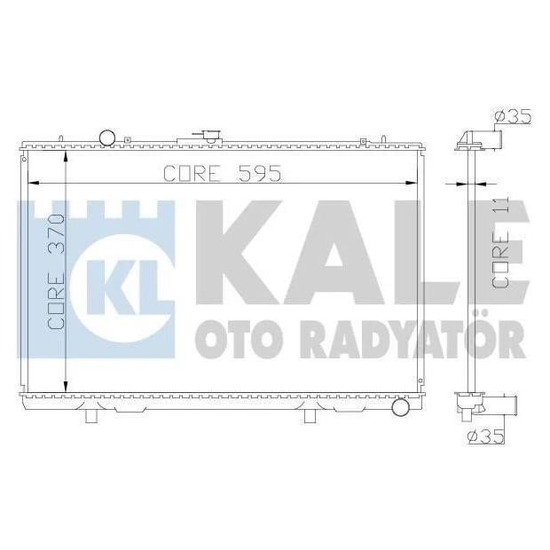Kale Oto Radiator 362200 Радіатор охолодження двигуна 362200: Купити в Україні - Добра ціна на EXIST.UA!