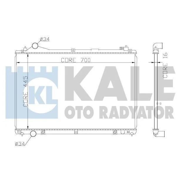 Kale Oto Radiator 362600 Радіатор охолодження двигуна 362600: Купити в Україні - Добра ціна на EXIST.UA!