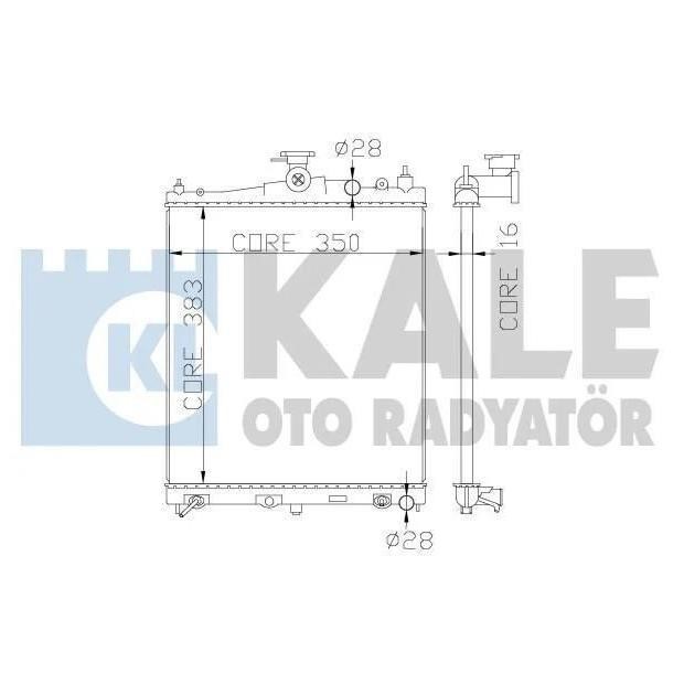 Kale Oto Radiator 363200 Радіатор охолодження двигуна 363200: Приваблива ціна - Купити в Україні на EXIST.UA!