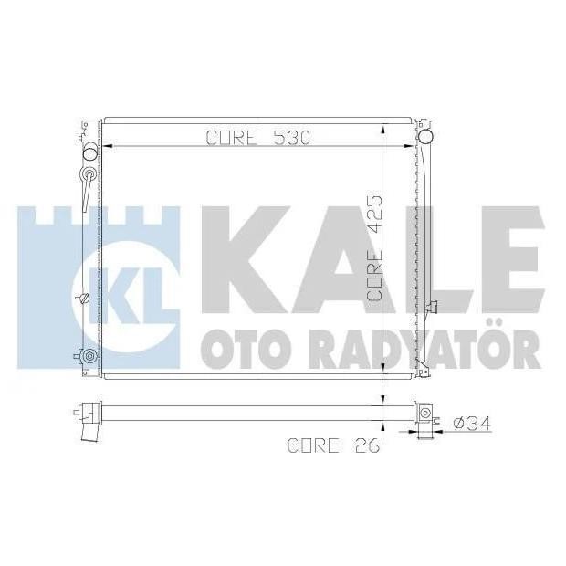 Kale Oto Radiator 363600 Радіатор охолодження двигуна 363600: Купити в Україні - Добра ціна на EXIST.UA!