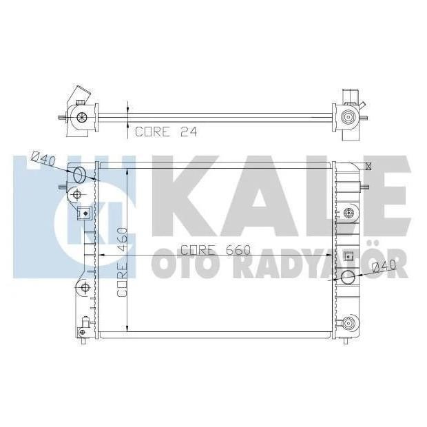 Kale Oto Radiator 363900 Радіатор охолодження двигуна 363900: Купити в Україні - Добра ціна на EXIST.UA!