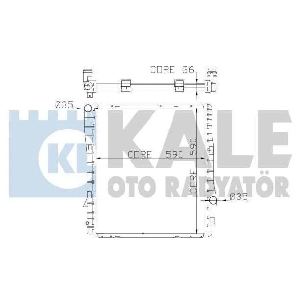 Kale Oto Radiator 354200 Радіатор охолодження двигуна 354200: Купити в Україні - Добра ціна на EXIST.UA!