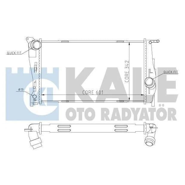 Kale Oto Radiator 354600 Радіатор охолодження двигуна 354600: Приваблива ціна - Купити в Україні на EXIST.UA!