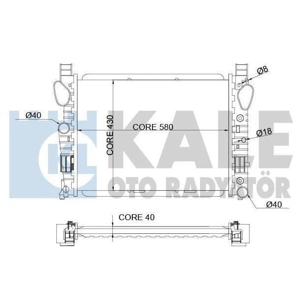 Kale Oto Radiator 351800 Радіатор охолодження двигуна 351800: Приваблива ціна - Купити в Україні на EXIST.UA!