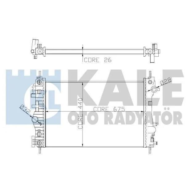 Kale Oto Radiator 352300 Радіатор охолодження двигуна 352300: Купити в Україні - Добра ціна на EXIST.UA!