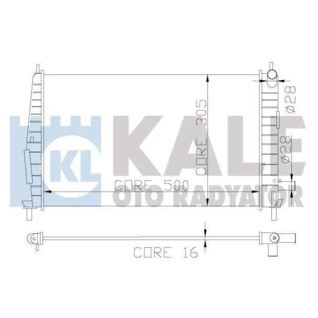 Kale Oto Radiator 341920 Радіатор охолодження двигуна 341920: Купити в Україні - Добра ціна на EXIST.UA!