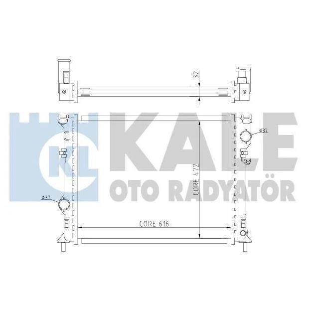 Kale Oto Radiator 341940 Радіатор охолодження двигуна 341940: Приваблива ціна - Купити в Україні на EXIST.UA!