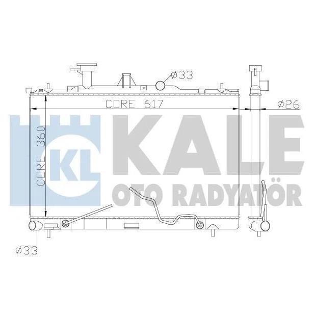 Kale Oto Radiator 369700 Радіатор охолодження двигуна 369700: Приваблива ціна - Купити в Україні на EXIST.UA!