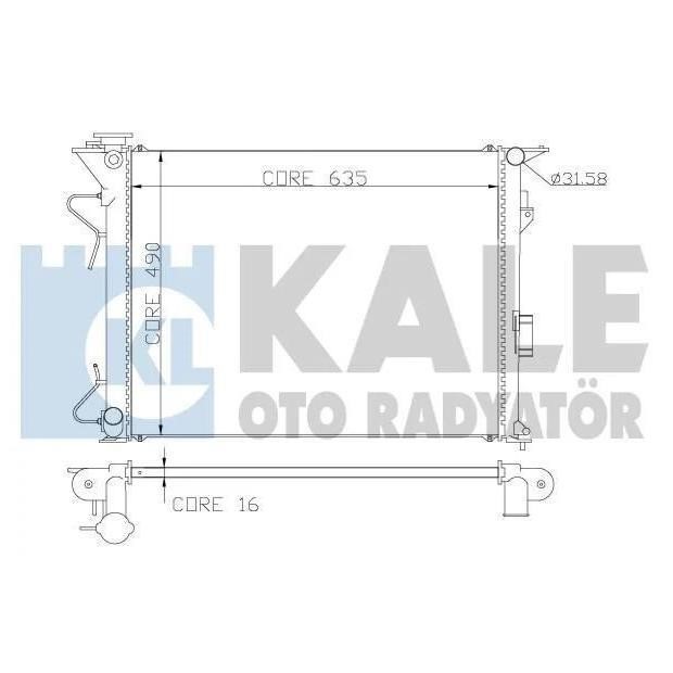 Kale Oto Radiator 369800 Радіатор охолодження двигуна 369800: Купити в Україні - Добра ціна на EXIST.UA!