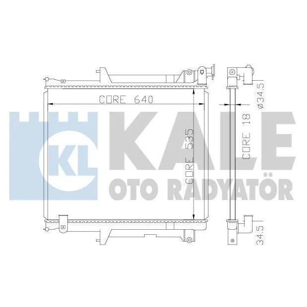 Kale Oto Radiator 370400 Радіатор охолодження двигуна 370400: Купити в Україні - Добра ціна на EXIST.UA!