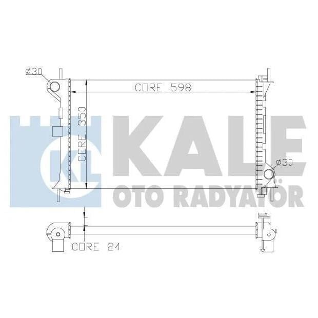 Kale Oto Radiator 344165 Радіатор охолодження двигуна 344165: Приваблива ціна - Купити в Україні на EXIST.UA!