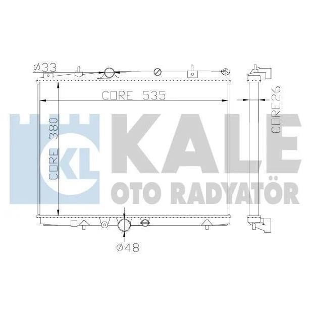 Kale Oto Radiator 364500 Радіатор охолодження двигуна 364500: Купити в Україні - Добра ціна на EXIST.UA!