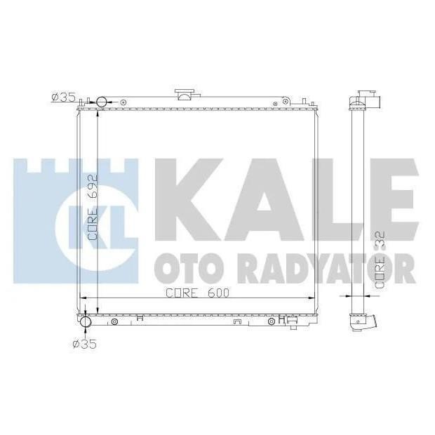Kale Oto Radiator 370600 Радіатор охолодження двигуна 370600: Приваблива ціна - Купити в Україні на EXIST.UA!