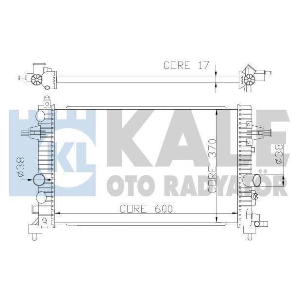 Kale Oto Radiator 371200 Радіатор охолодження двигуна 371200: Купити в Україні - Добра ціна на EXIST.UA!
