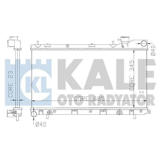 Kale Oto Radiator 364700 Радіатор охолодження двигуна 364700: Купити в Україні - Добра ціна на EXIST.UA!