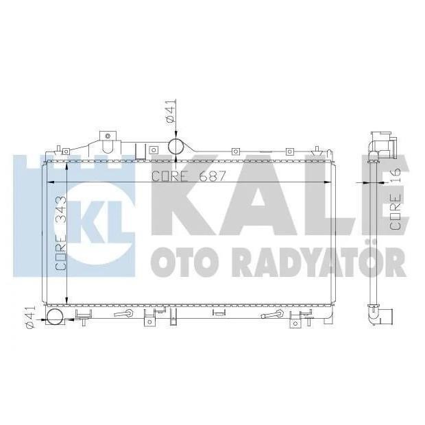 Kale Oto Radiator 365000 Радіатор охолодження двигуна 365000: Купити в Україні - Добра ціна на EXIST.UA!